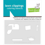 Lawn Fawn - Lawn Clippings - Highland Cows! Add-On Coloring Stencil