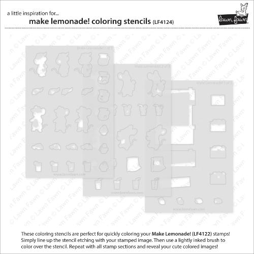 Lawn Fawn - Lawn Clippings - Make Lemonade! Coloring Stencils