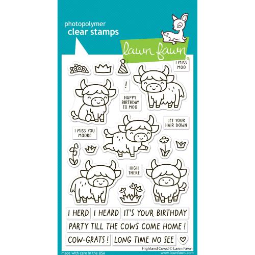Lawn Fawn - Stamps - Highland Cows!