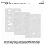 Lawn Fawn - Lawn Clippings - Highland Cows! Coloring Stencils
