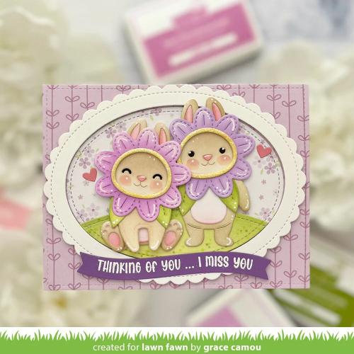 Lawn Fawn - Stitched Scalloped Oval Stackables Dies