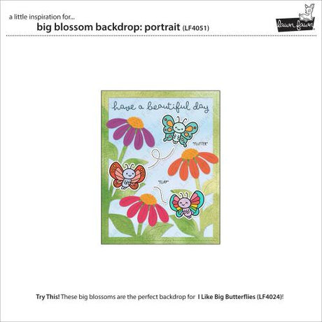 Lawn Fawn - Big Blossom Backdrop: Portrait Dies