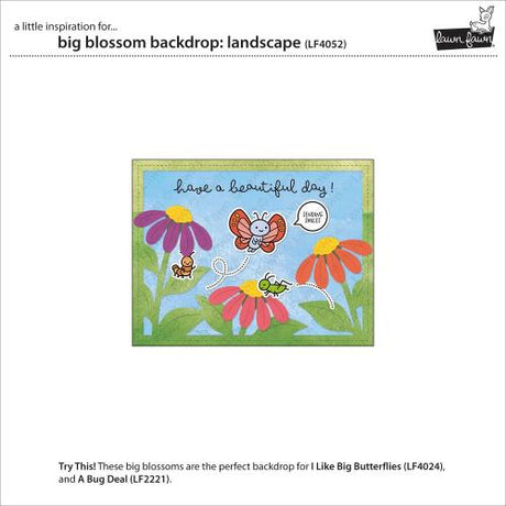 Lawn Fawn - Big Blossom Backdrop: Landscape Dies