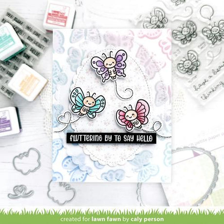 Lawn Fawn - Lawn Clippings - Butterfly Background Stencils