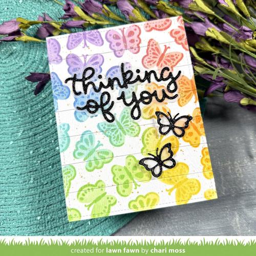 Lawn Fawn - Lawn Clippings - Butterfly Background Stencils