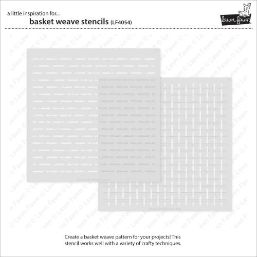 Lawn Fawn - Lawn Clippings - Basket Weave Stencils