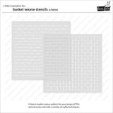 Lawn Fawn - Lawn Clippings - Basket Weave Stencils