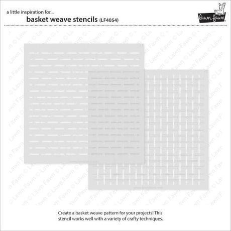 Lawn Fawn - Lawn Clippings - Basket Weave Stencils