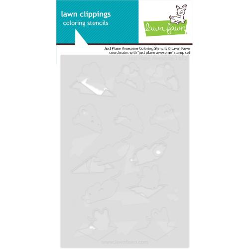 Lawn Fawn - Lawn Clippings - Just Plane Awesome Coloring Stencils