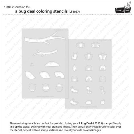 Lawn Fawn - Lawn Clippings - A Bug Deal Coloring Stencils