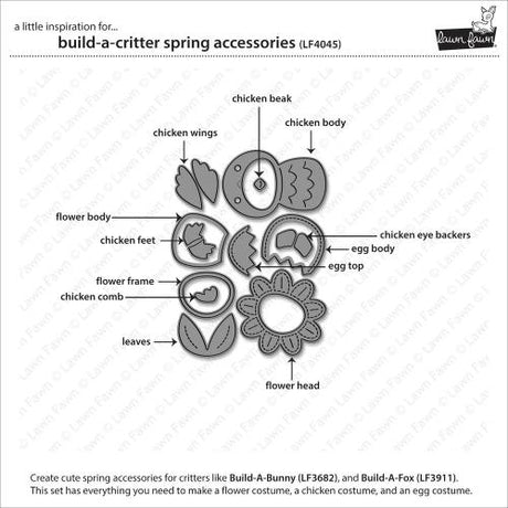 Lawn Fawn - Lawn Cuts - Build-A-Critter Spring Accessories Dies