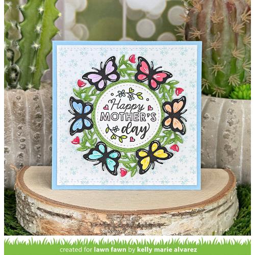Lawn Fawn - Magic Iris Butterfly Wreath Add-On Dies