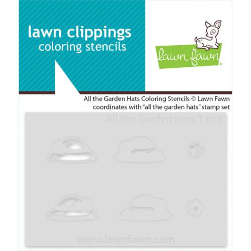 Lawn Fawn - Lawn Clippings - All the Garden Hats Coloring Stencils