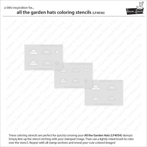 Lawn Fawn - Lawn Clippings - All the Garden Hats Coloring Stencils