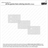 Lawn Fawn - Lawn Clippings - All the Garden Hats Coloring Stencils