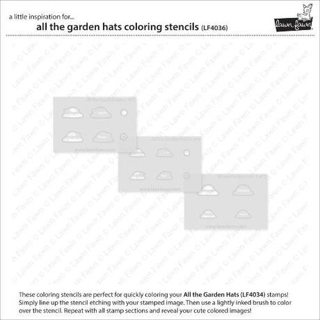Lawn Fawn - Lawn Clippings - All the Garden Hats Coloring Stencils