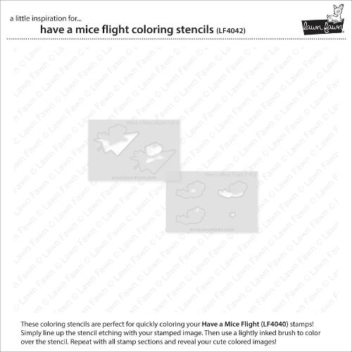 Lawn Fawn - Lawn Clippings - Have a Mice Flight Coloring Stencils