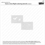 Lawn Fawn - Lawn Clippings - Have a Mice Flight Coloring Stencils