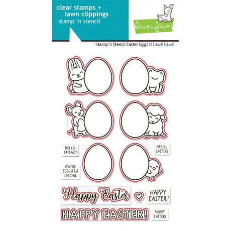 Lawn Fawn - Lawn Cuts - Stamp 'n Stencil Easter Eggs Dies