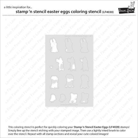 Lawn Fawn - Lawn Clippings - Stamp 'n Stencil Easter Eggs Coloring Stencil