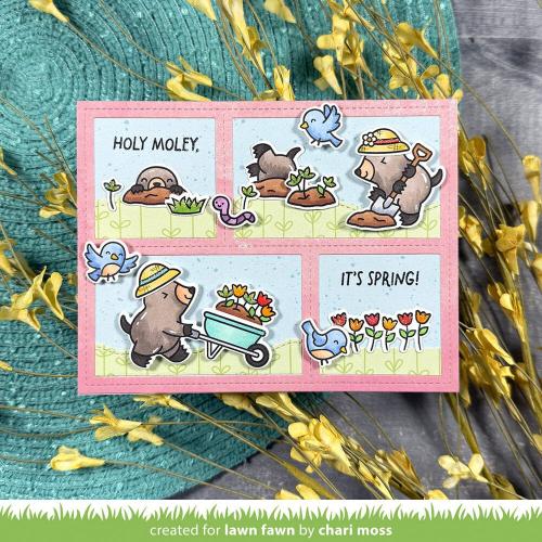 Lawn Fawn - Stamps - A Mole Lot of Flowers