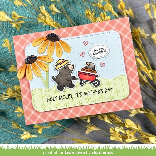 Lawn Fawn - Stamps - A Mole Lot of Flowers