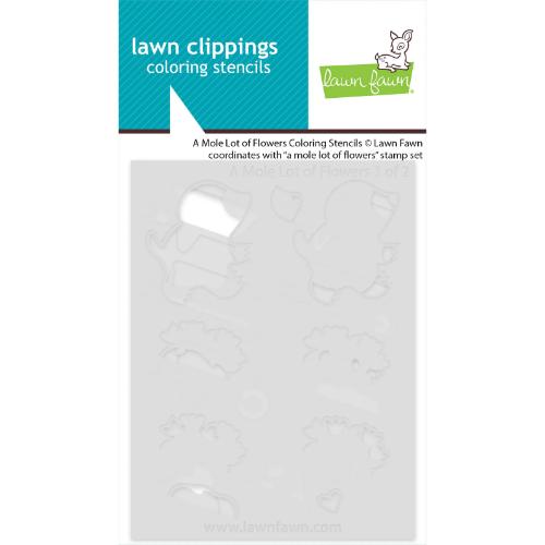 Lawn Fawn - Lawn Clippings - A Mole Lot of Flowers Coloring Stencils