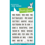 Lawn Fawn - Stamps - Henry's Build-A-Sentiment: Butterfly