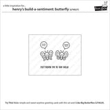 Lawn Fawn - Stamps - Henry's Build-A-Sentiment: Butterfly