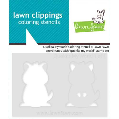 Lawn Fawn - Lawn Clippings - Quokka My World Coloring Stencil