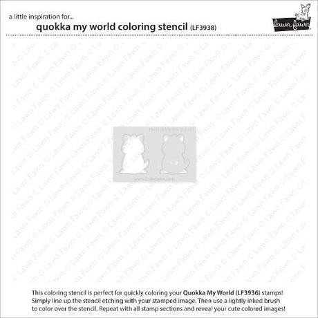 Lawn Fawn - Lawn Clippings - Quokka My World Coloring Stencil