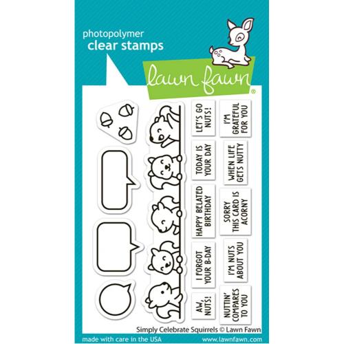 Lawn Fawn - Stamps - Simply Celebrate Squirrels