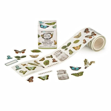 49 And Market Washi Sticker Roll Nature Study Wings