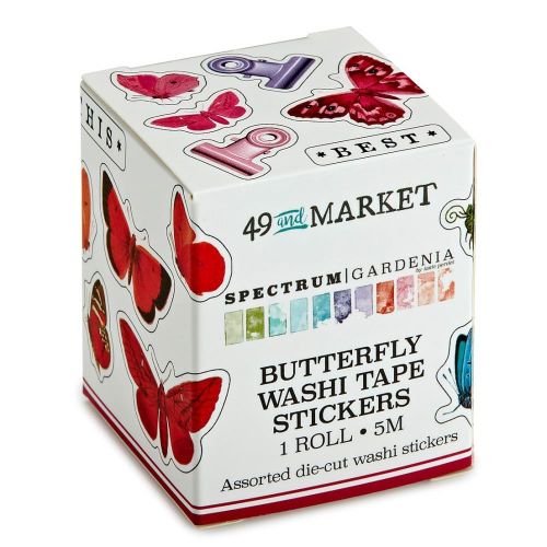 49 & Market Washi Sticker Roll Spectrum Gardenia Butterfly