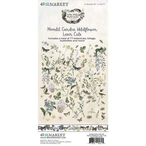 49 And Market Laser Cut Outs Vintage Artistry Moonlit Garden Wildflower - Postage as per Actual