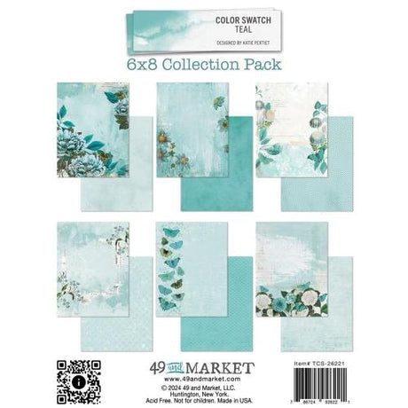 49 And Market Collection Pack 6"X8" Color Swatch: Teal