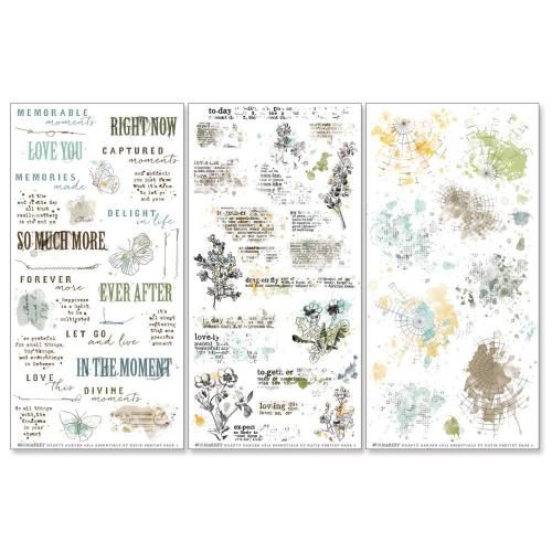 49 And Market Krafty Garden Rub-On Transfer Set Blendable 6"x12" - Postage as per Actual