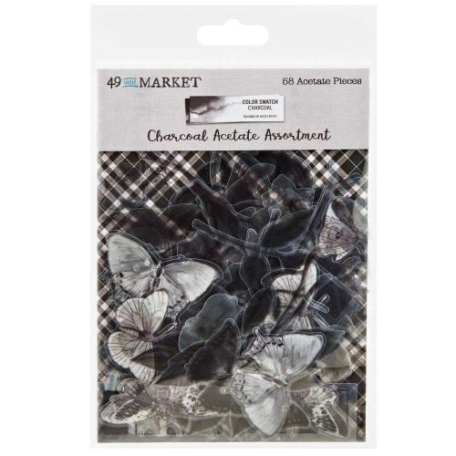 Color Swatch: Charcoal Acetate Assortment 58/Pkg