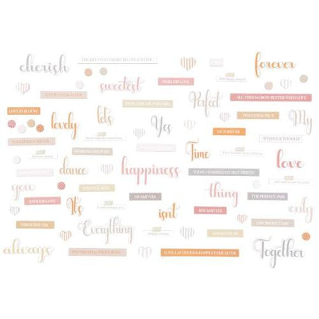 49 And Market Chipboard Set Words, One Perfect Day