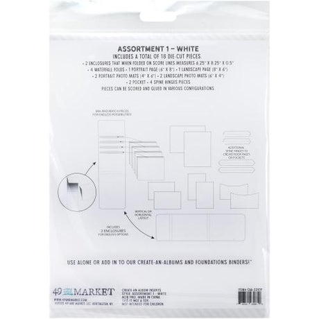 49 And Market Create-An-Album Foundation Inserts Assort 1 White
