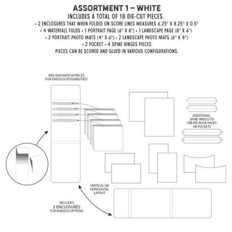 49 And Market Create-An-Album Foundation Inserts Assort 1 White