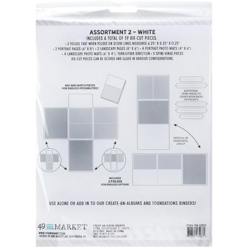 49 And Market Create-An-Album Foundation Inserts Assort 2 White