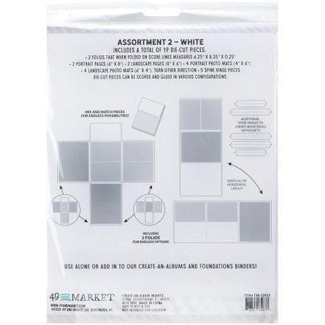 49 And Market Create-An-Album Foundation Inserts Assort 2 White