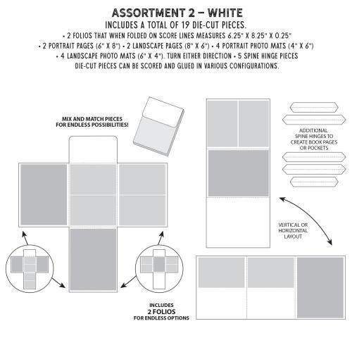 49 And Market Create-An-Album Foundation Inserts Assort 2 White