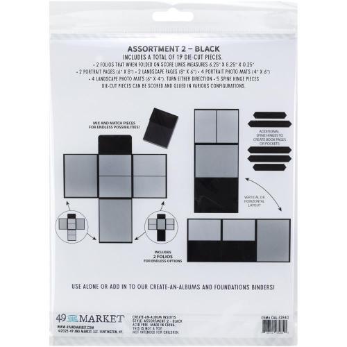 49 And Market Create-An-Album Foundation Inserts Assort 2 Black