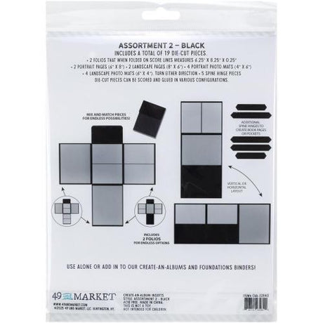 49 And Market Create-An-Album Foundation Inserts Assort 2 Black