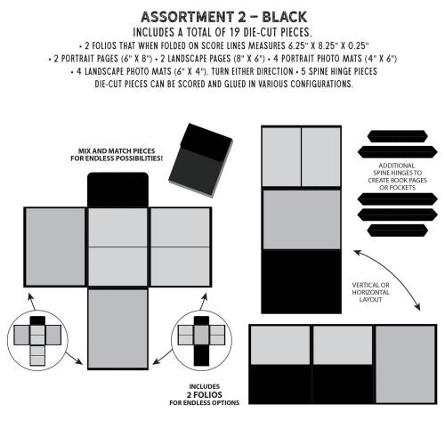 49 And Market Create-An-Album Foundation Inserts Assort 2 Black