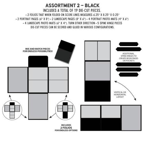 49 And Market Create-An-Album Foundation Inserts Assort 2 Black