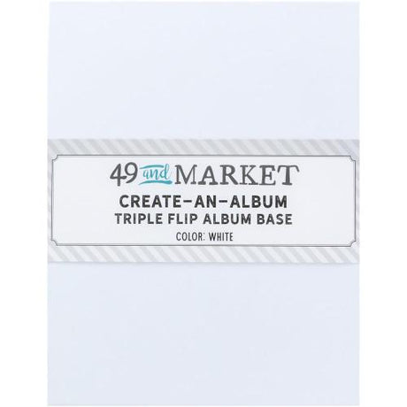 49 And Market Create-An-Album Triple Flip Album Base White - Postage as per Actual