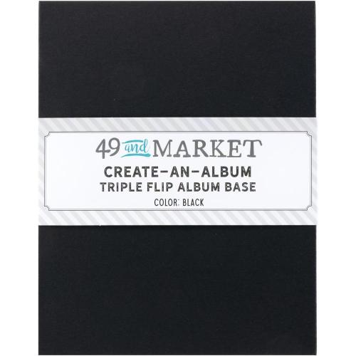49 And Market Create-An-Album Triple Flip Album Base Black - Postage as per Actual